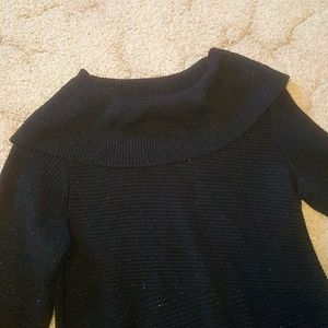 Alfani black sparkle knit sweater  Large